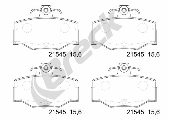 Set placute frana,frana disc 21545 00 704 00 BRECK